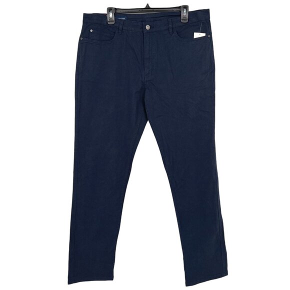 Cutter & Buck Mens Navy Blue Chino Flat Front Pants Size 36 NWOT - Picture 1 of 9